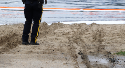 Vehicle pulled from Okanagan Lake after driving through a beach access